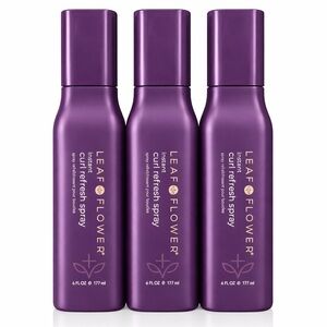 Leaf & Flower Instant Curl Refresh Spray 6 fl oz Defines Revives Curls Lot of 3